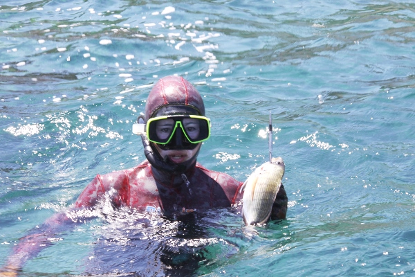 Gabriela Milićević è la prima donna ad essersi classificata in un campionato croato di pesca in apnea (foto V. Prokic)