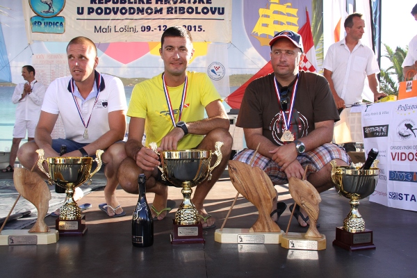Il podio del Campionato nazionale croato 2015 (foto V. Prokic)