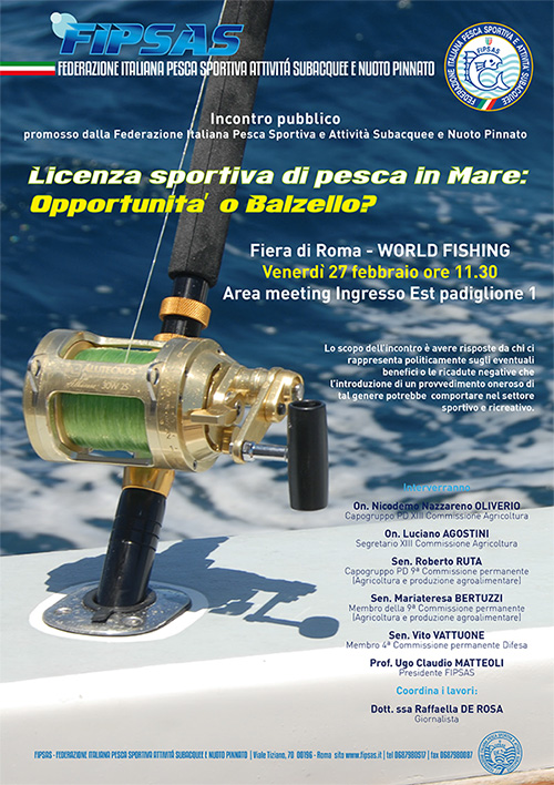Dibattito FIPSAS sulla licenza in mare a pagamento