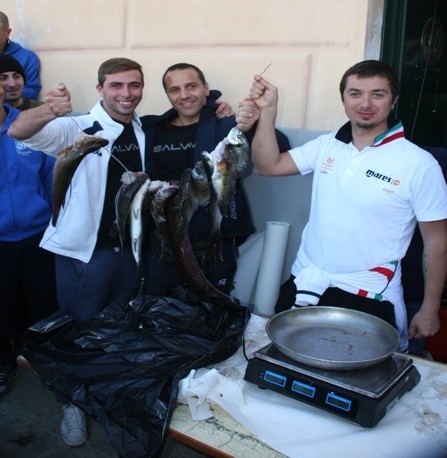 Il carniere del Club Sub Sestri Levante, terza società classificata. Foto: A. Della Chiesa