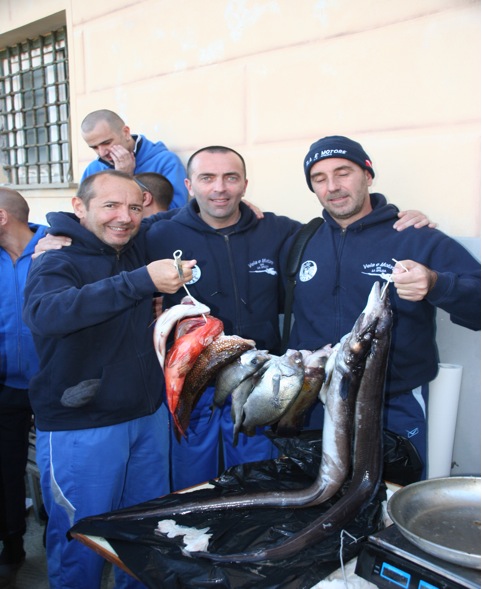 Il bel carniere del team Vela e Motore, secondi classificati.