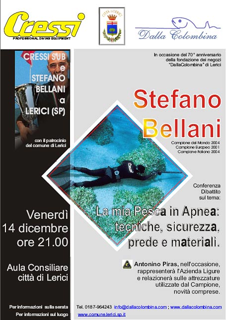 Cressi sub e Stefano Bellani a Lerici (SP)