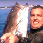Video Pesca Sub: una Cernia Bianca in Poco Fondo (10,6 kg)